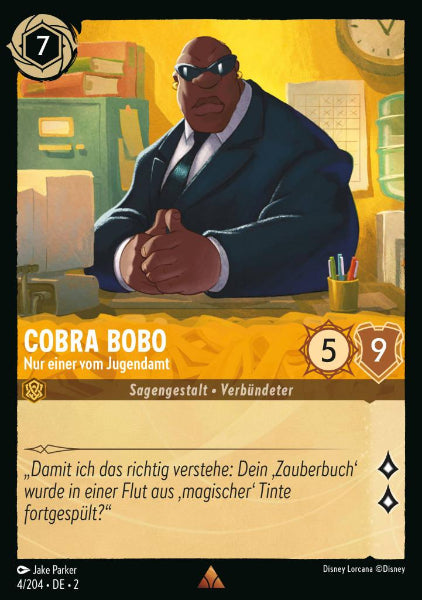 Sammelkarten Lorcana Cobra Bobo -  Nur einer vom Jugendamt 4/204