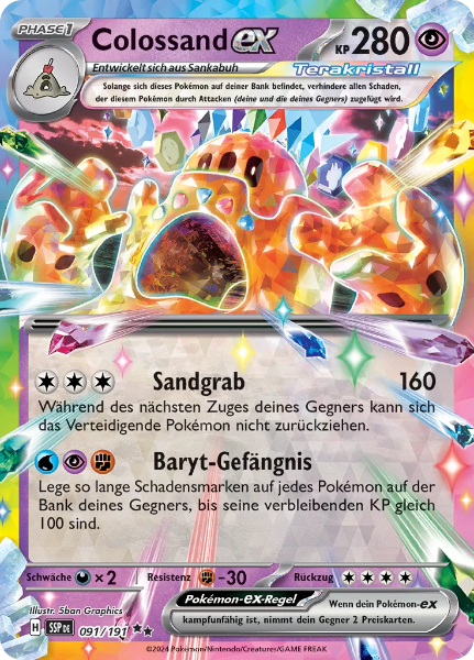 Sammelkarten Pokemon Colossand ex 091/191