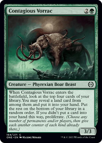 Sammelkarten MTG Contagious Vorrac ONE #164 Foil 