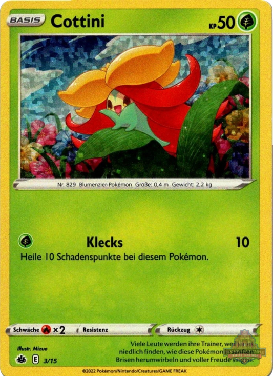 Sammelkarten Pokemon Cottini 3/15 Mc Donalds 2022 Holo
