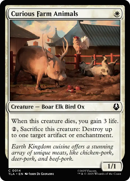 Sammelkarten MTG Curious Farm Animals TLA #14 Foil