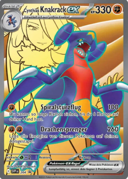 Sammelkarten Pokemon Cynthias Knakrack ex 204 Promo Fullart