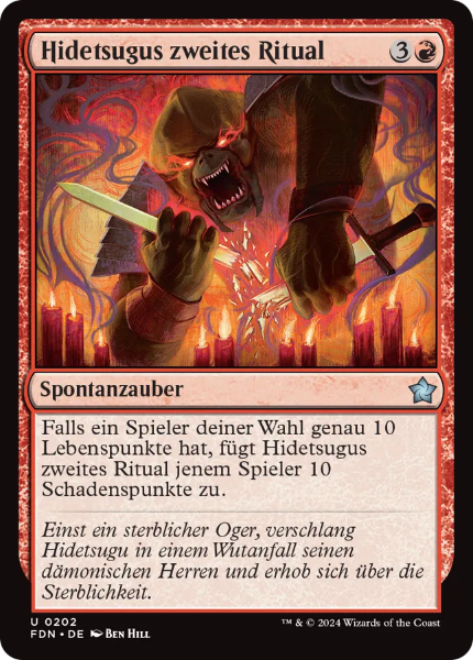 Sammelkarten MTG Hidetsugus zweites Ritual FDN #202