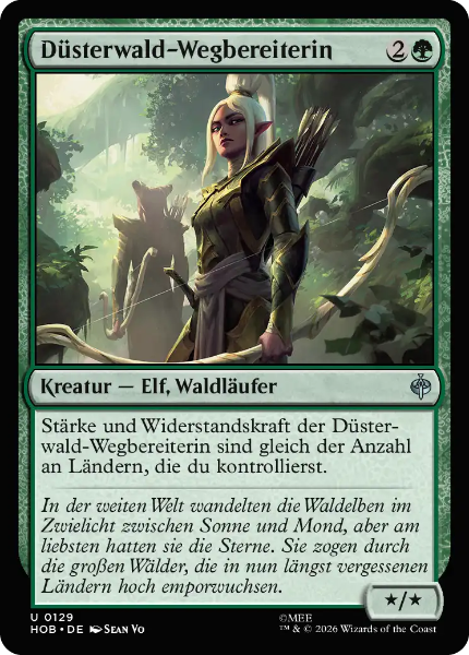 Sammelkarten MTG Düsterwald-Wegbereiterin HOB #129 Foil (DEU)