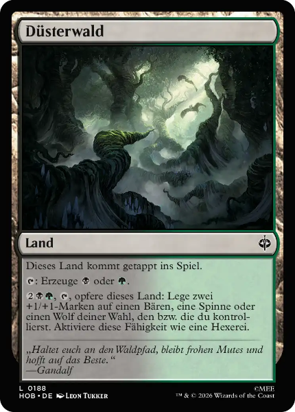 Sammelkarten MTG Düsterwald HOB #188 Foil (DEU)