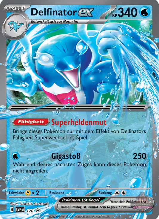Sammelkarten Pokemon Delfinator ex 126 Promo 