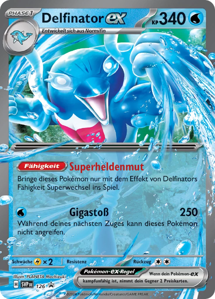 Sammelkarten Pokemon Delfinator ex 126 Promo