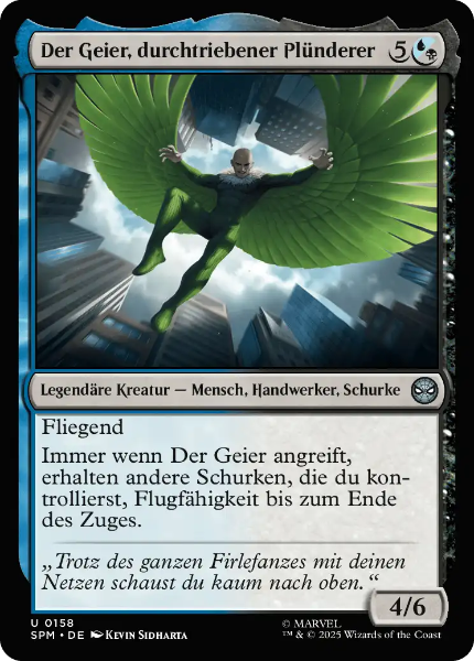 Sammelkarten MTG Der Geier, durchtriebener Plünderer SPM #158 Foil 