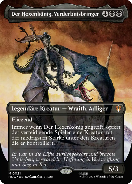 Sammelkarten MTG Der Hexenkönig, Verderbnisbringer HOC #21 Foil (DEU)