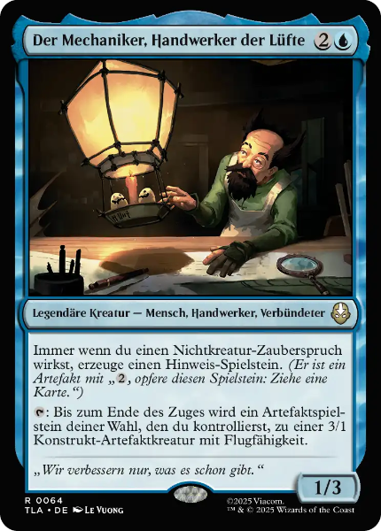 Sammelkarten MTG Der Mechaniker, Handwerker der Lüfte TLA 64