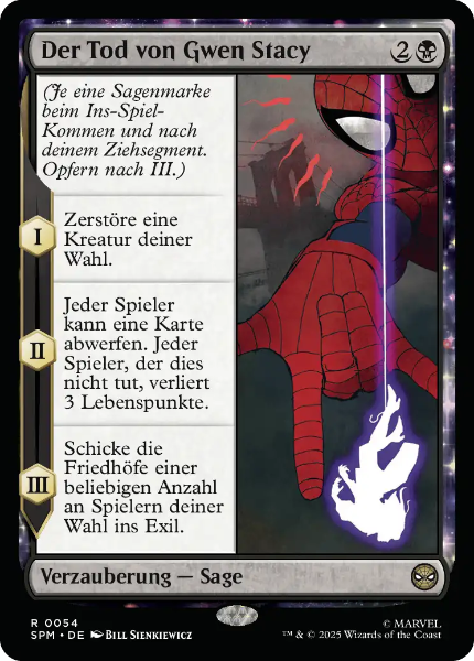 Sammelkarten MTG Der Tod von Gwen Stacy SPM #54