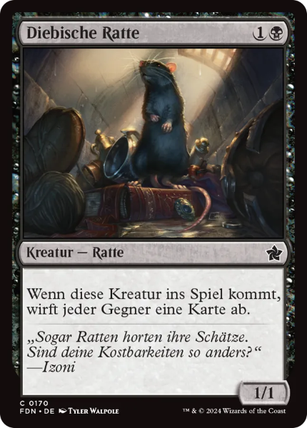 Sammelkarten MTG Diebische Ratte FDN #170 (DEU)