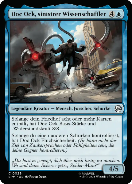 Sammelkarten MTG Doc Ock, sinistrer Wissenschaftler SPM #29