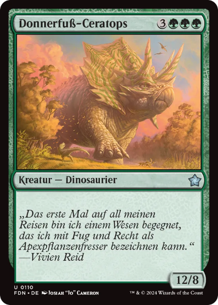 Sammelkarten MTG Donnerfuß-Ceratops FDN #110