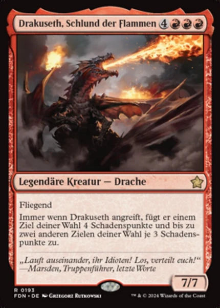 Sammelkarten MTG Drakuseth, Schlund der Flammen FDN #193 (DEU)