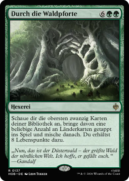 Sammelkarten MTG Durch die Waldpforte HOB #137 (DEU)