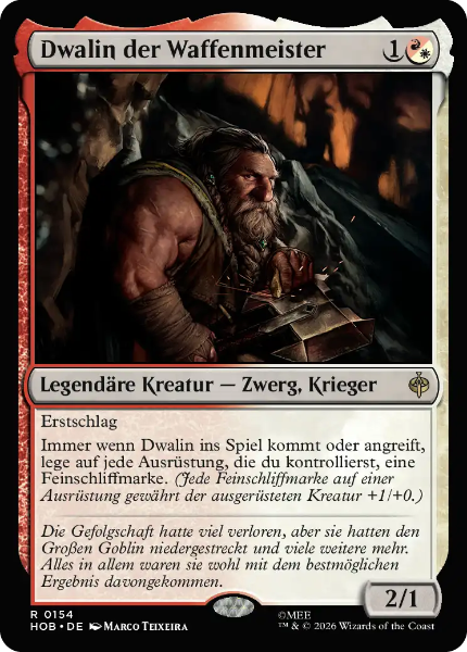 Sammelkarten MTG Dwalin der Waffenmeister HOB #154 (DEU)
