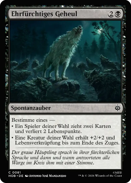 Sammelkarten MTG Ehrfürchtiges Geheul HOB #81 Foil (DEU)