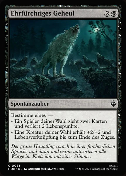 Sammelkarten MTG Ehrfürchtiges Geheul HOB #81 (DEU)