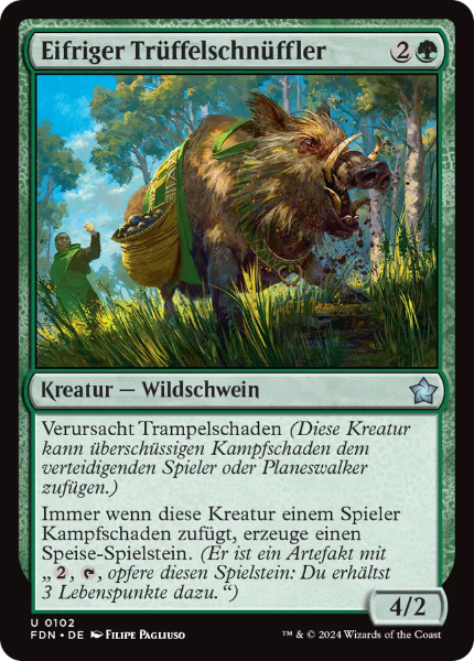 Sammelkarten MTG Eifriger Trüffelschnüffler FDN #102