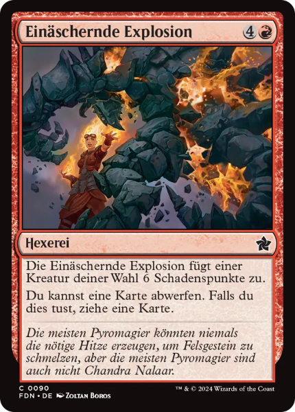 Sammelkarten MTG Einäschernde Explosion FDN #90 (DEU)