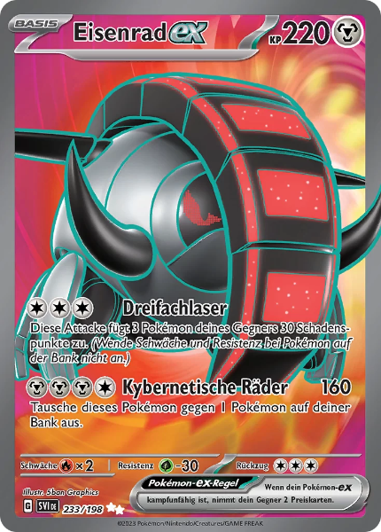 Sammelkarten Pokemon Eisenrad EX 233/198 Fullart