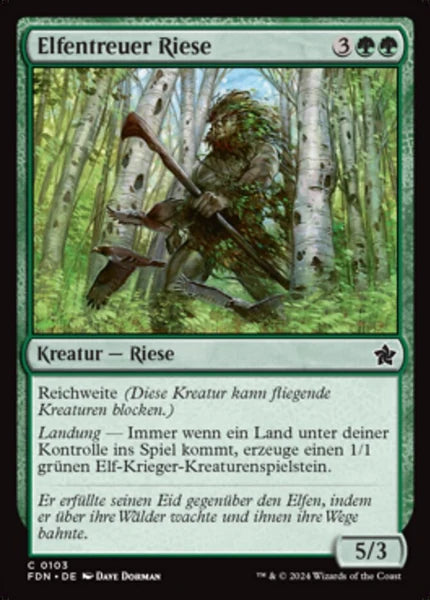 Sammelkarten MTG Elfentreuer Riese FDN #103 (DEU)