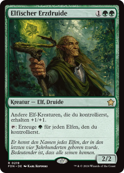 Sammelkarten MTG Elfischer Erzdruide FDN #219