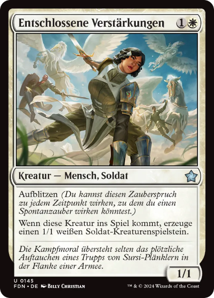 Sammelkarten MTG Entschlossene Verstärkungen FDN #145 (DEU)
