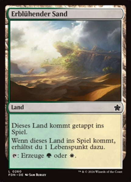 Sammelkarten MTG Erblühender Sand FDN #260 (DEU)