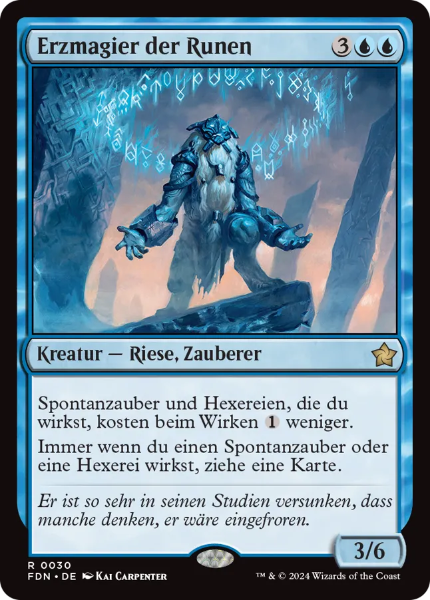 Sammelkarten MTG Erzmagier der Runen FDN #30