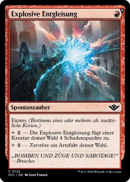 Sammelkarten Outlaws of Thunder Explosive Entgleisung #122