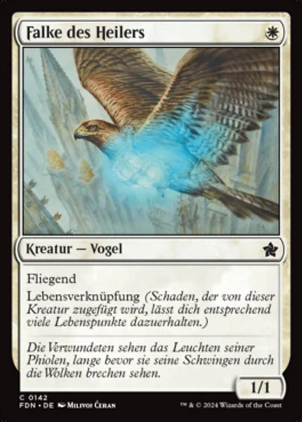 Sammelkarten MTG Falke des Heilers FDN #142 (DEU)