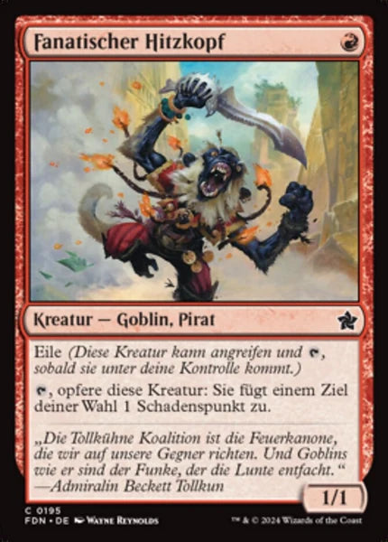 Sammelkarten MTG Fanatischer Hitzkopf FDN #195 (DEU)
