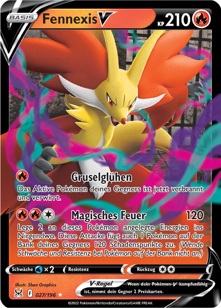 Sammelkarten Pokemon Fennexis V 027/196 Holo