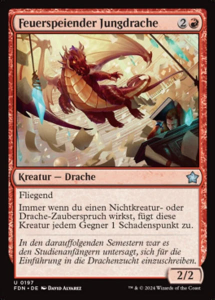 Sammelkarten MTG Feuerspeiender Jungdrache FDN #197 (DEU)