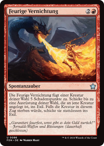 Sammelkarten MTG Feurige Vernichtung FDN #86 (DEU)