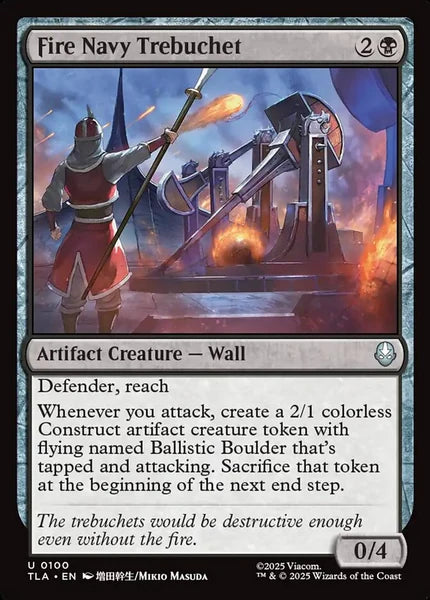 Sammelkarten MTG Fire Navy Trebuchet TLA #100 (ENG)