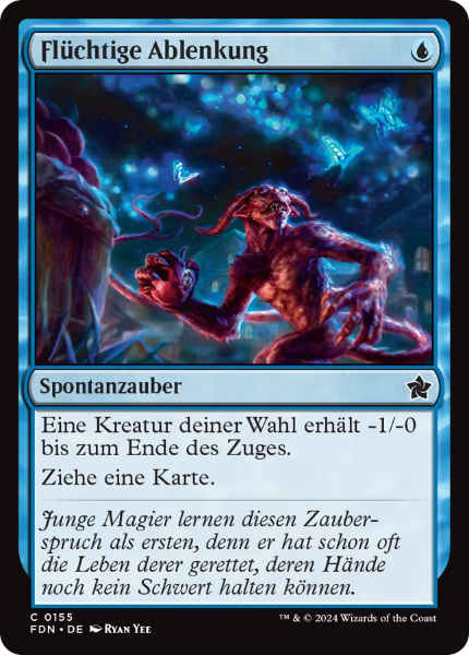 Sammelkarten MTG Flüchtige Ablenkung FDN #155 Foil (DEU)