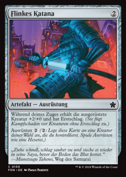 Sammelkarten MTG Flinkes Katana FDN #130 (DEU)