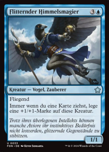 Sammelkarten MTG Flitternder Himmelsmagier FDN #33 (DEU)