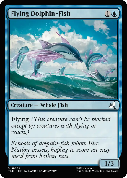 Sammelkarten MTG Flying Dolphin-Fish TLE #223 Foil 