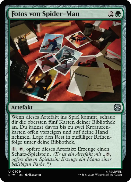 Sammelkarten MTG Fotos von Spider-Man SPM #109