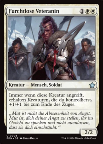 Sammelkarten MTG Furchtlose Veteranin FDN #8 (DEU)