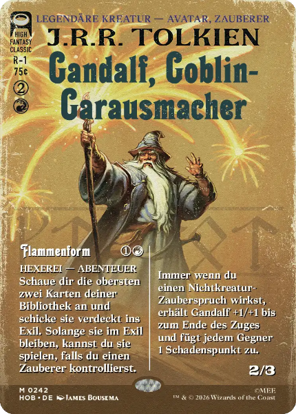 Sammelkarten MTG Gandalf, Goblin-Garausmacher HOB #242 Foil (DEU)