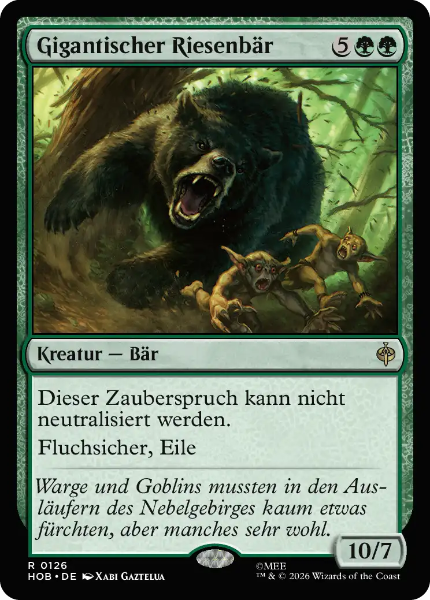 Sammelkarten MTG Gigantischer Riesenbär HOB #126 (DEU)