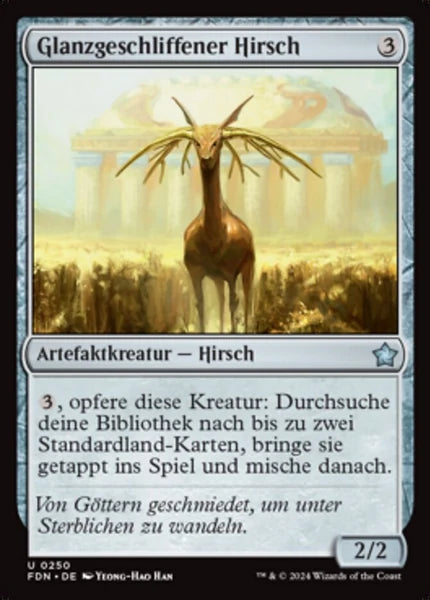 Sammelkarten MTG Glanzgeschliffener Hirsch FDN #250 (DEU)