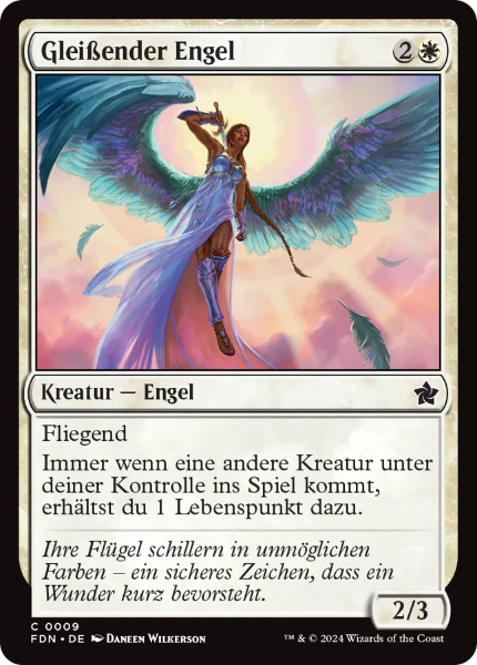Sammelkarten MTG Gleißender Engel FDN #09 (DEU)