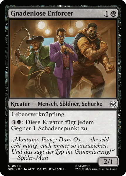 Sammelkarten MTG Gnadenlose Enforcer SPM #58 Foil