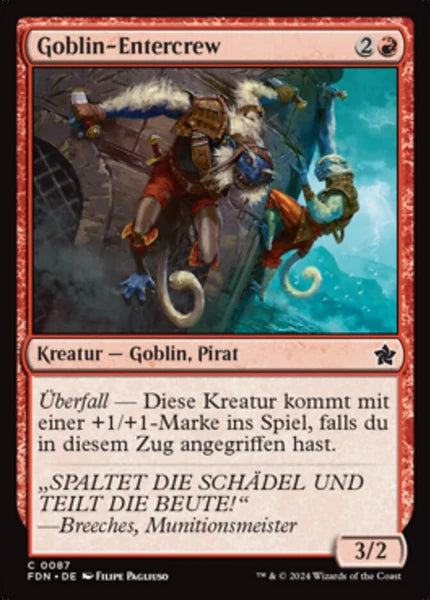 Sammelkarten MTG Goblin-Entercrew FDN #87 (DEU)